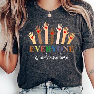 Idaho Teacher Everyone Is Welcome Here, Inclusion And Equality Shirt, Protest Re